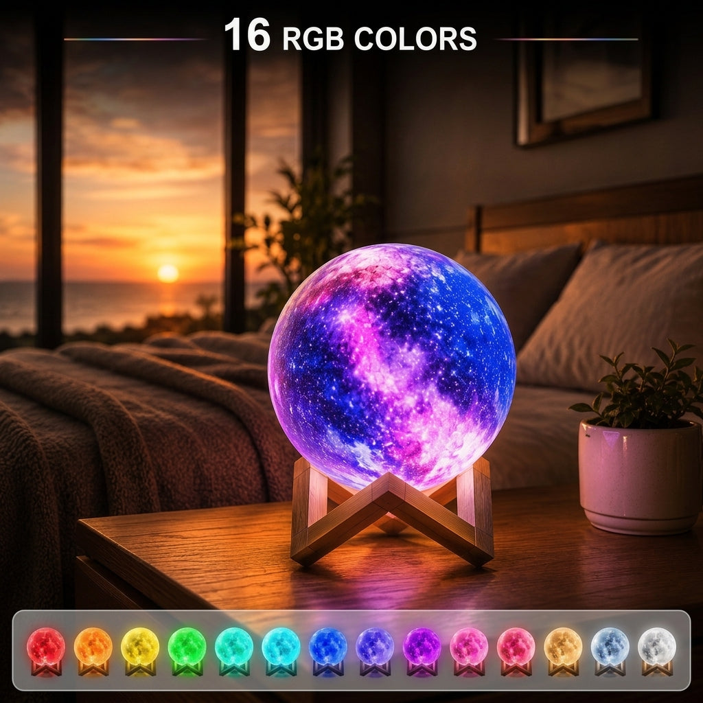GalaxyGlow™ Nebula Moon Lamp